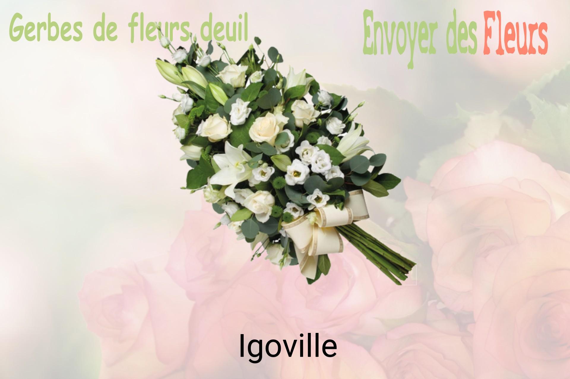 Gerbe de fleurs de deuil livrée à Igoville